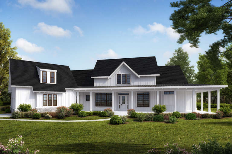 House Plan House Plan #20478 Front Rendering Elevation