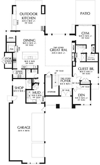Main Floor for House Plan #2559-00783