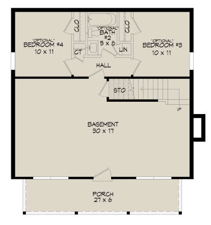 Basement for House Plan #940-00139