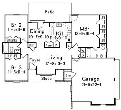 Main Floor for House Plan #5633-00344