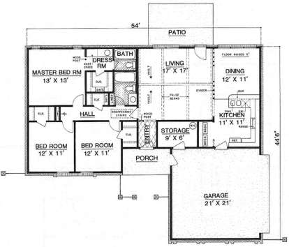 Main Floor for House Plan #048-00267