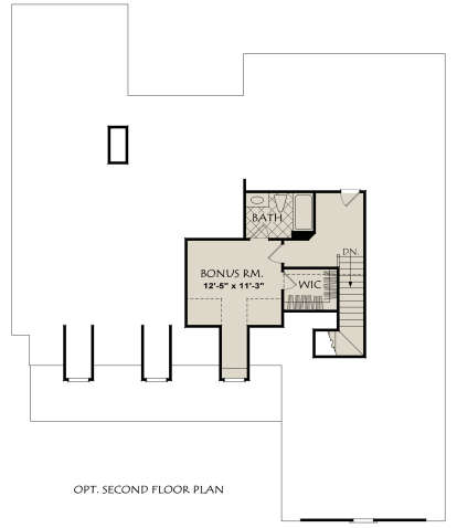 Optional Second Floor for House Plan #8594-00076