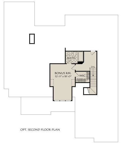 Optional Second Floor for House Plan #8594-00077