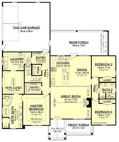 Main Floor for House Plan #041-00190