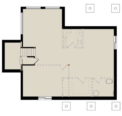 Basement for House Plan #034-01155