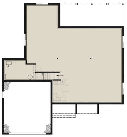 Basement for House Plan #034-01173