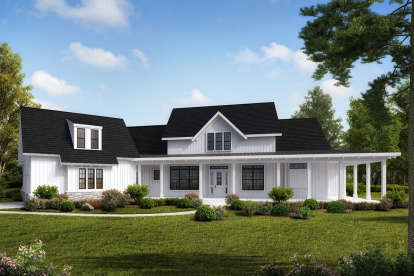 Modern Farmhouse House Plan #699-00180 Elevation Photo