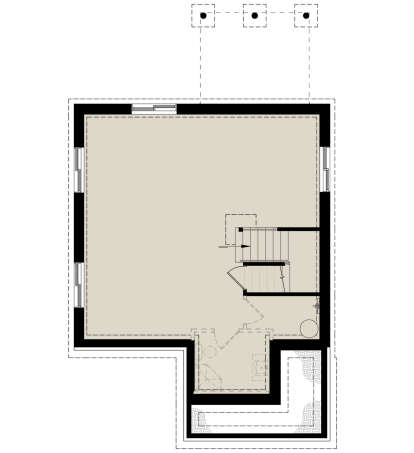Basement for House Plan #034-01189