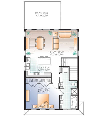 Main Floor for House Plan #034-01198