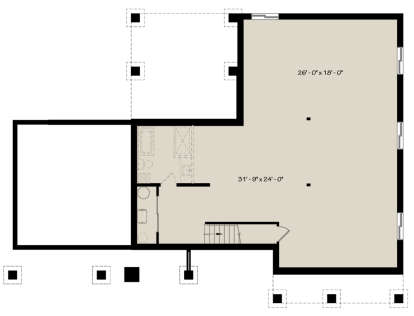 Basement for House Plan #034-01202