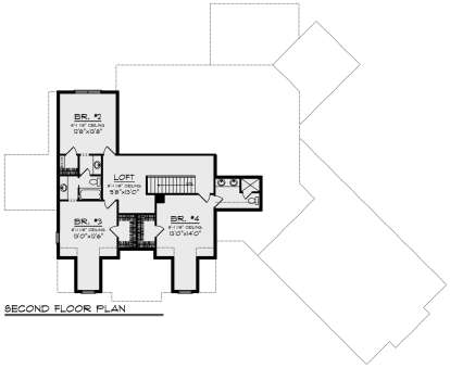 Second Floor for House Plan #1020-00340
