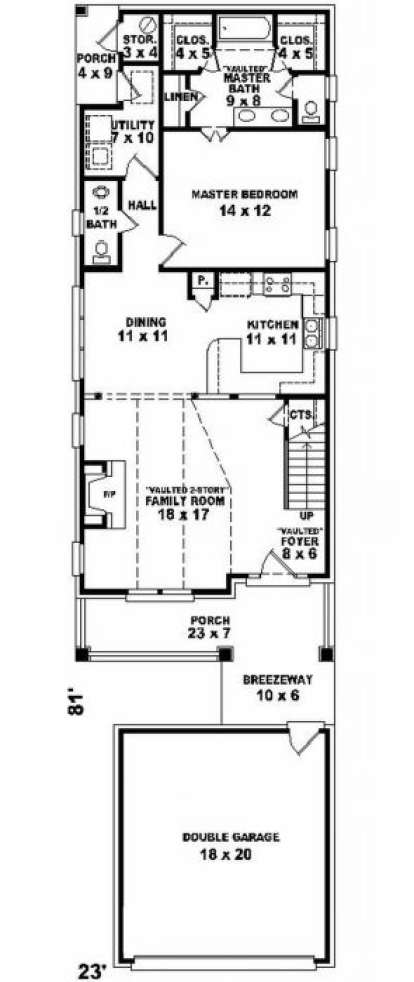 First Floor for House Plan #053-00094