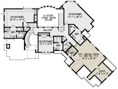 Second Floor for House Plan #699-00221