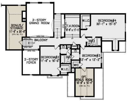 Second Floor for House Plan #699-00222