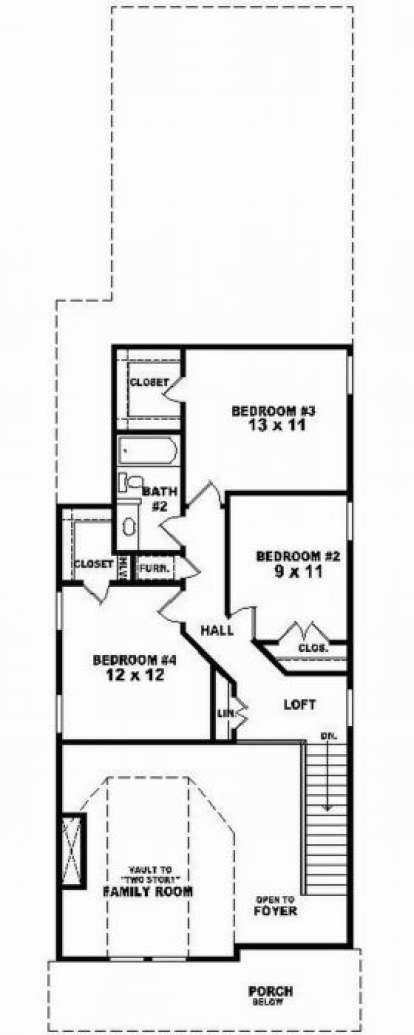 Second Floor for House Plan #053-00106