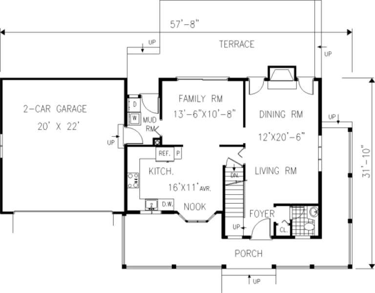 House Plan House Plan #225 Drawing 1