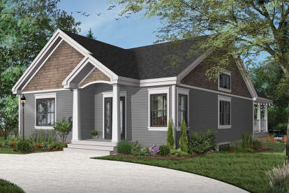 Ranch House Plan #034-01213 Elevation Photo