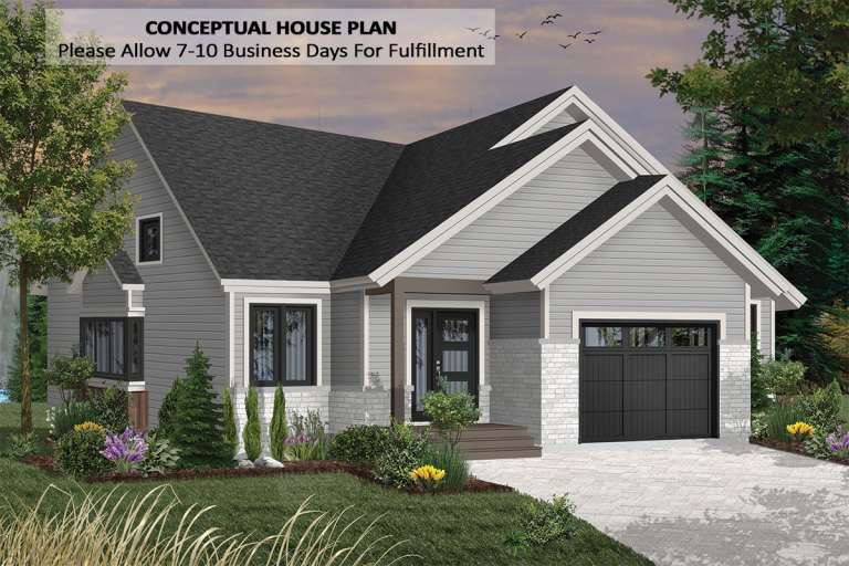 House Plan House Plan #22583 Front Elevation 