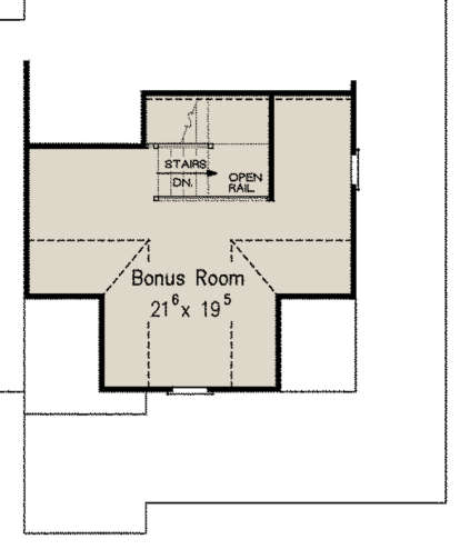 Optional Bonus Room for House Plan #8594-00304