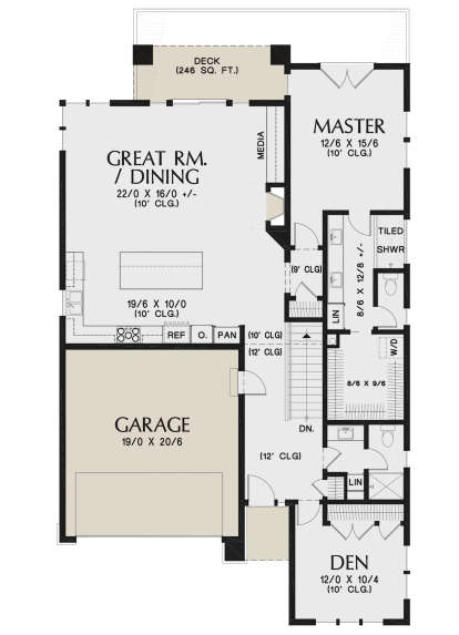 Main Floor for House Plan #2559-00830