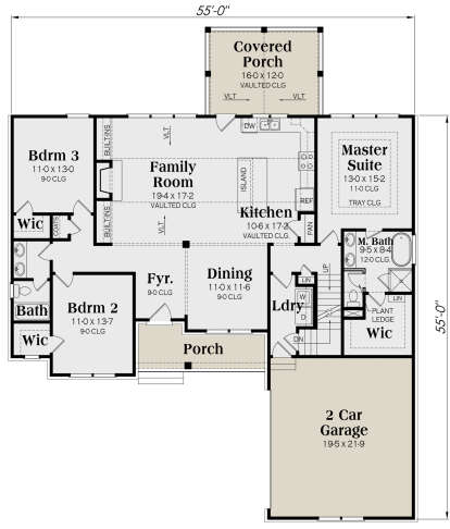 Main Floor for House Plan #009-00275
