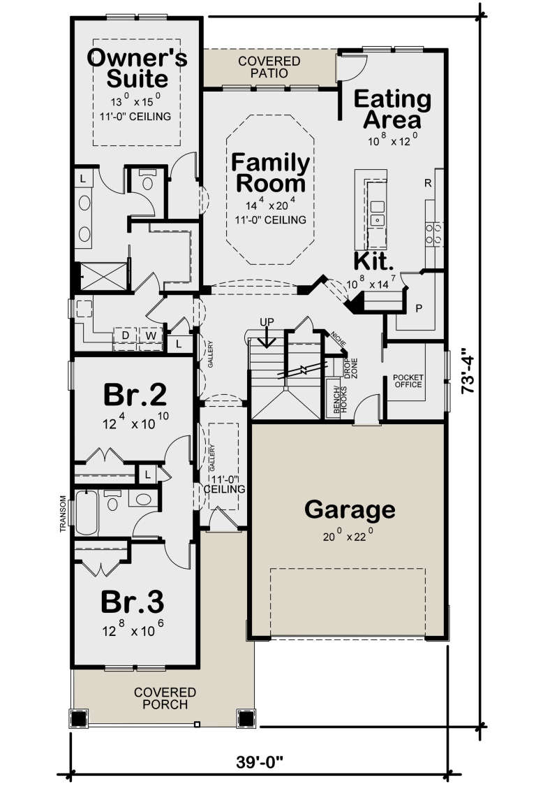 House Plan House Plan #23528 Drawing 1
