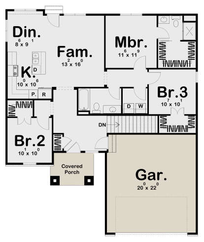 Main Floor for House Plan #963-00340