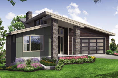 Contemporary House Plan #035-00833 Elevation Photo