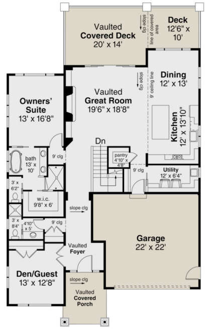 Main Floor for House Plan #035-00833