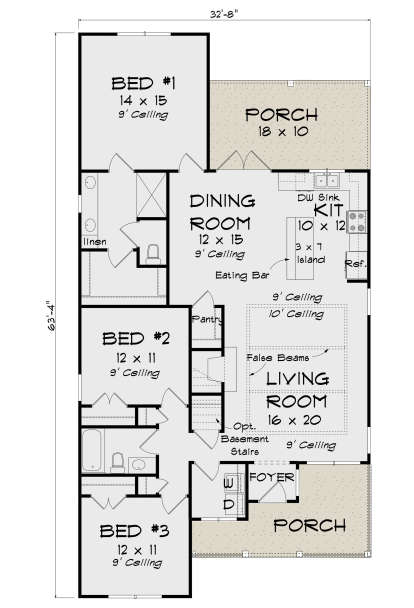 Main Floor for House Plan #4848-00366