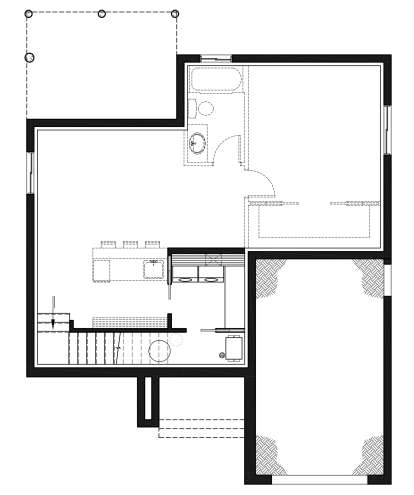 Basement for House Plan #034-01224