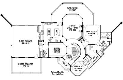 Main Floor for House Plan #4195-00033