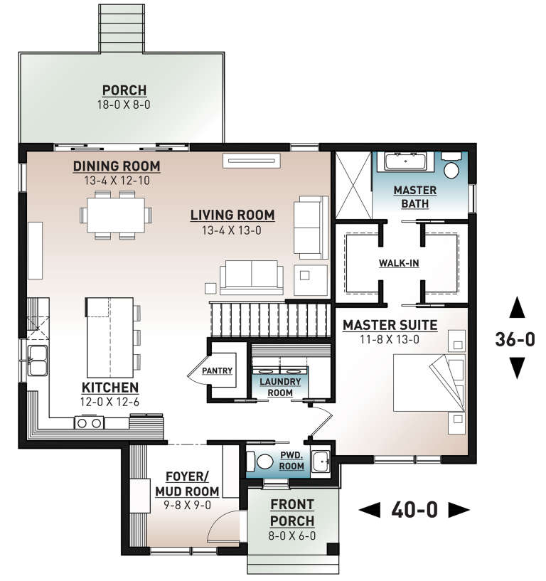 House Plan House Plan #23665 Drawing 1