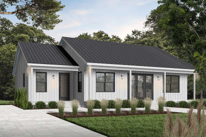 Ranch House Plan #034-01226 Elevation Photo