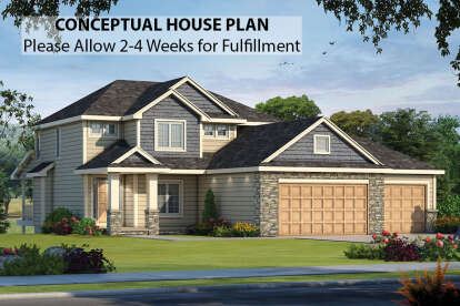 Craftsman House Plan #402-01606 Elevation Photo