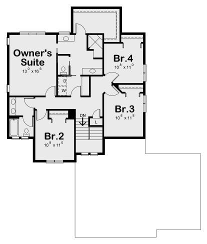 Second Floor for House Plan #402-01606