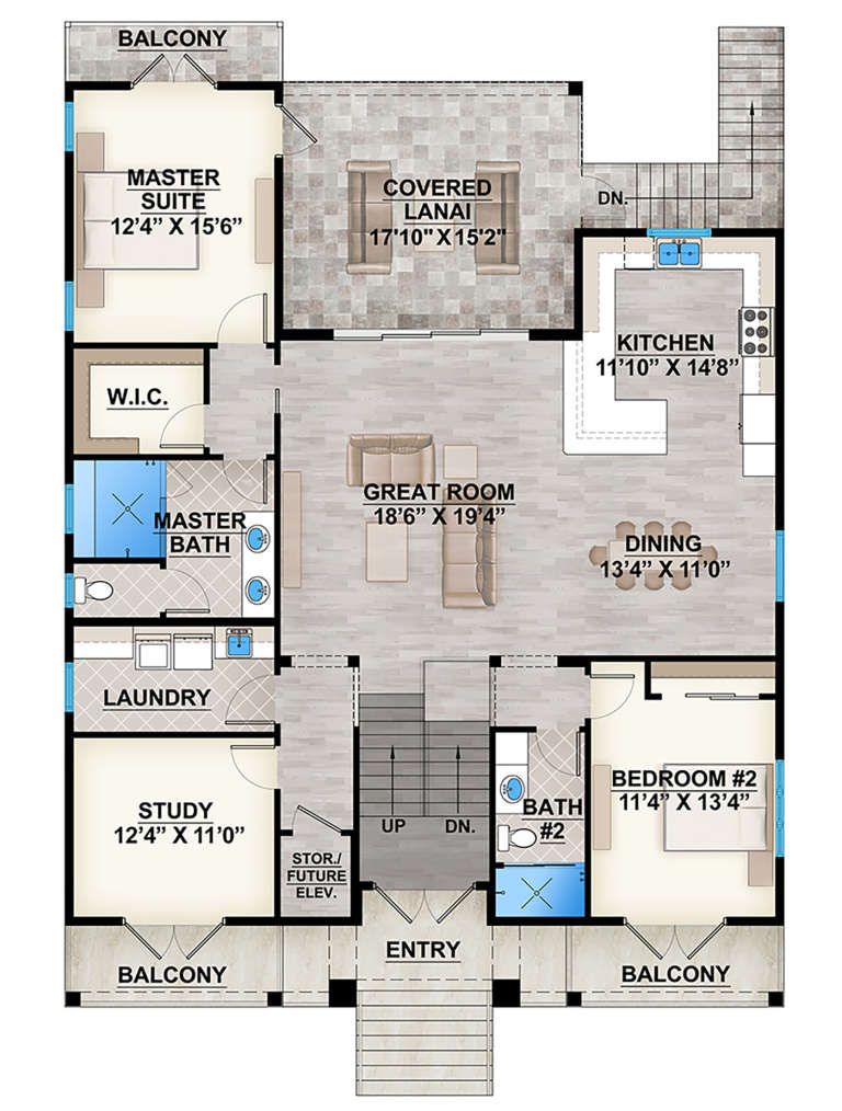 House Plan House Plan #23898 Drawing 1