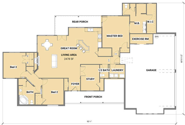 House Plan House Plan #23941 Drawing 1