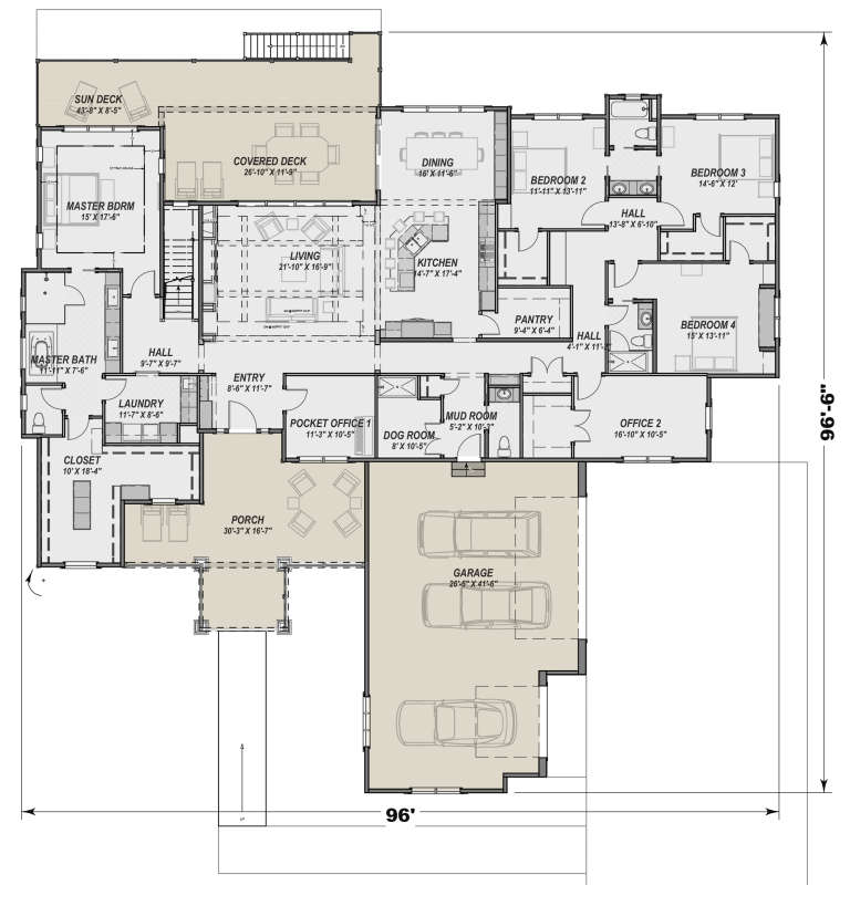 House Plan House Plan #23968 Drawing 1