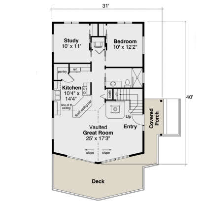 Main Floor for House Plan #035-00848