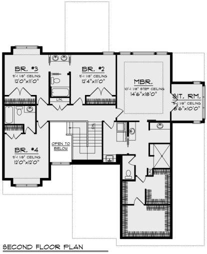 Second Floor for House Plan #1020-00346
