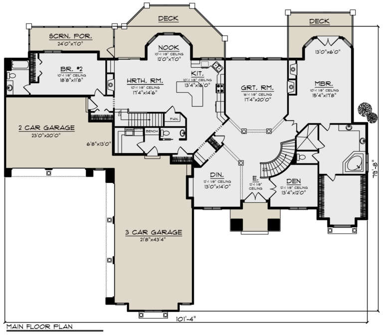House Plan House Plan #24045 Drawing 1