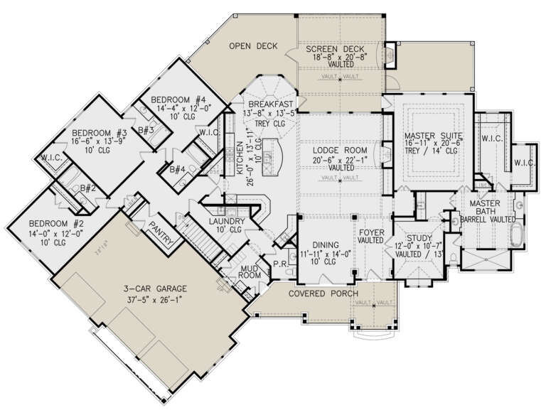 House Plan House Plan #24055 Drawing 1