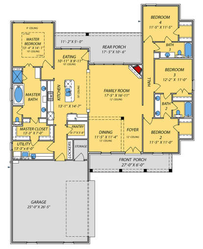 Main Floor for House Plan #9279-00013