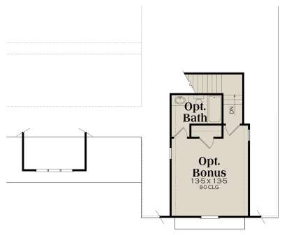 Optional Second Floor for House Plan #009-00290