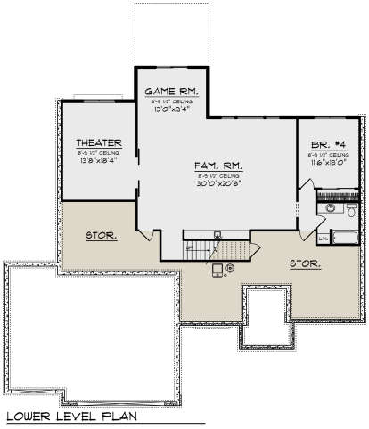 Basement for House Plan #1020-00365
