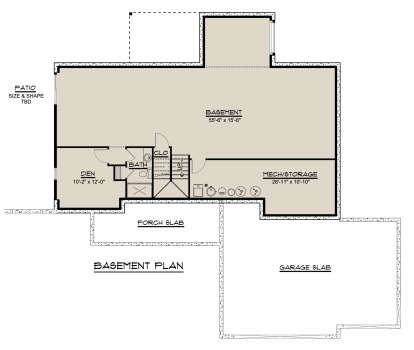 Basement for House Plan #5032-00033