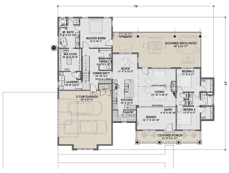 House Plan House Plan #24245 Drawing 1