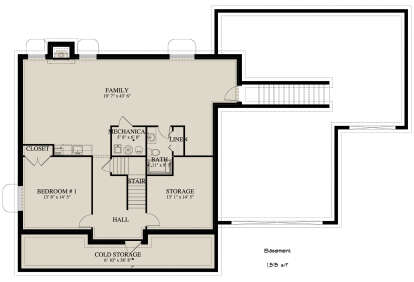 Basement for House Plan #2802-00057