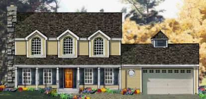 Country House Plan #033-00052 Elevation Photo